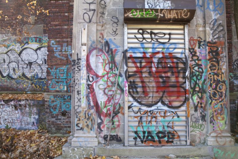 Sidewalk Graffiti Removal detail